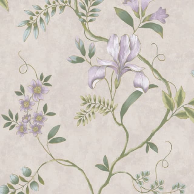 Dancing Iris Wallpaper Mauve Rasch 100111