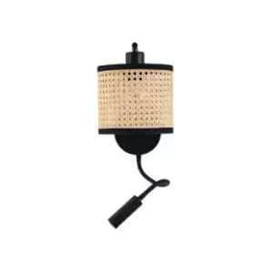 Larissa Askras Wall Light Bass Stick 3W 3000K Buld 1x E27 Max 40W Black Matt- Natural