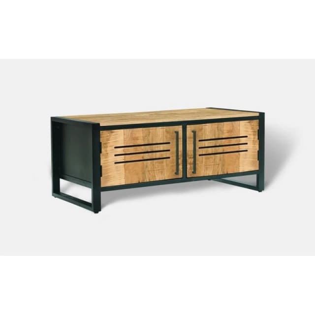 Jaipur Furniture Ltd Frais Range Coffee Table - Mango Wood - L50 x W100 x H40cm - PP Sawn Finish - Assembly Required in Brown Brown Unisex