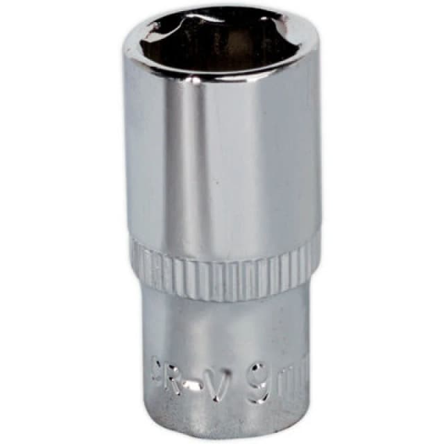 Loops 9mm Forged Steel Drive Socket - 1/4" Square Drive - Polished Chrome Vanadium Metallics