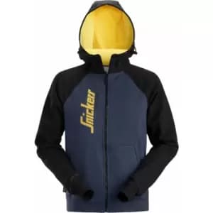 Snickers Logo Full Zip Hoodie Navy Black Medium
