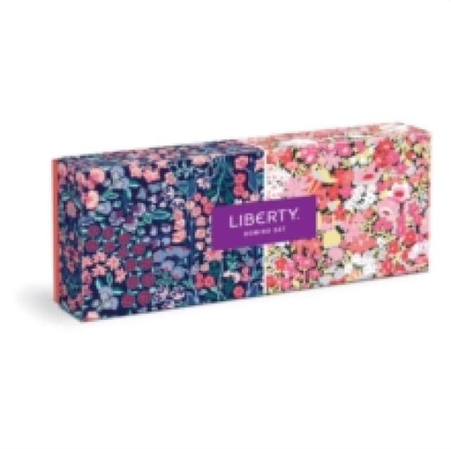 Liberty Floral Wood Domino Set Game