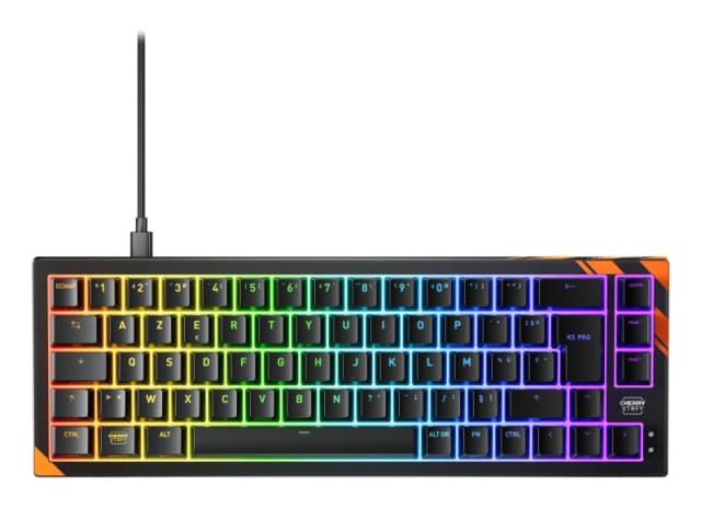 Cherry CHERRY K5 PRO TMR COMPACT keyboard Gaming USB AZERTY French Black, Orange G8E-24200LACAFR-2
