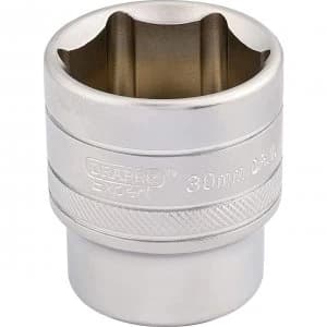 Draper 1/2" Drive Satin Finish Hexagon Socket Metric 1/2" 30mm