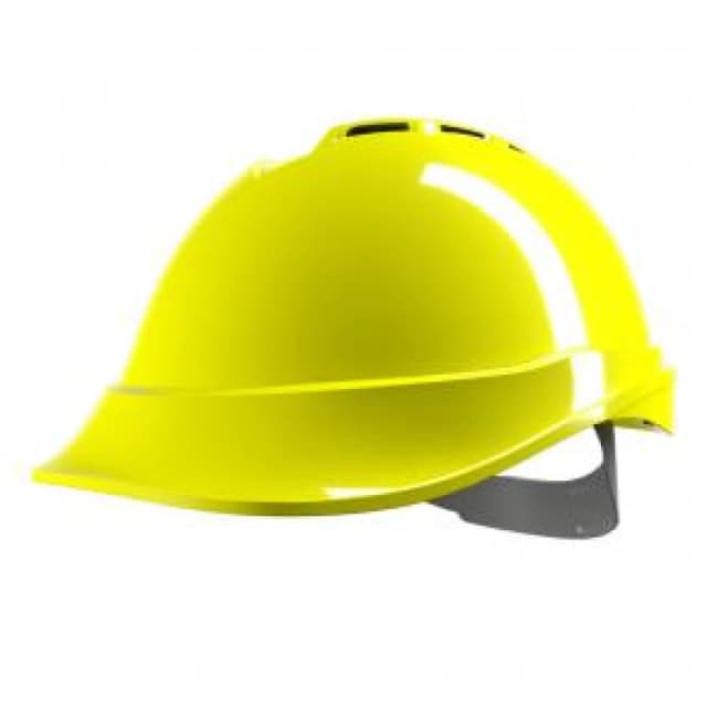 MSA V - Gard 200 Vented Safety Helmet Hi Vis Yellow