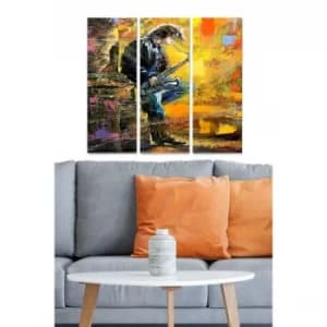 MDF16420318 Multicolor Decorative MDF Painting (3 Pieces)