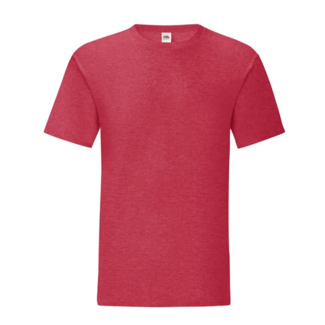 Fruit Of The Loom Fruit of the Loom Men Iconic 150 Heather T-Shirt in Dark Red Size: Small Dark Red S Male 5063470688791