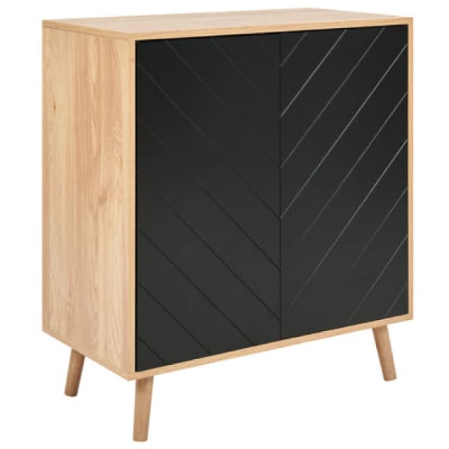 Beliani Scandinavian Cabinet Bristow Black