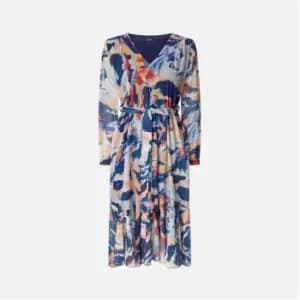 James Lakeland Belted Midi Dress - Blue