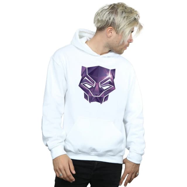 Marvel Marvel Men Avengers Infinity War Black Panther Geometric Hoodie in White Size: Small White S Male 5057981644476