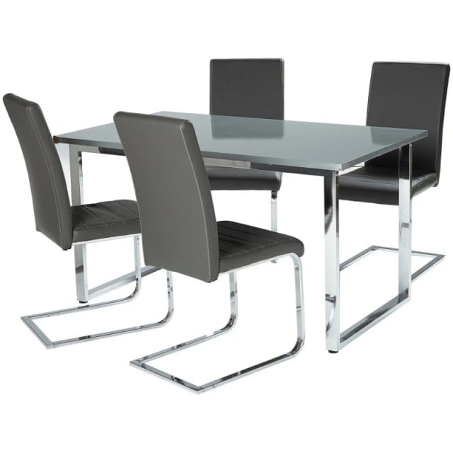 Homelife Milan Dining Set 00 - Grey Grey One Size