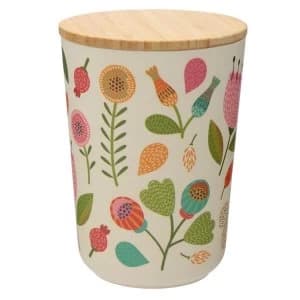Autumn Falls Bamboo Composite Medium Round Storage Jar