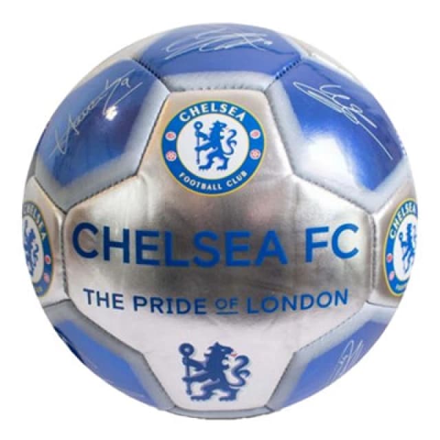 Chelsea Fc Printed Signature Mini Football Blue/silver (1)