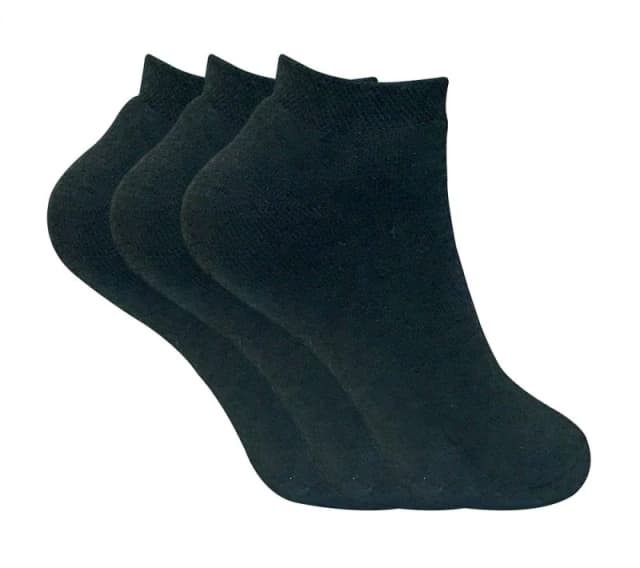 Sock Snob 3 Pairs Ladies Thermal Trainer Socks - 4-7 UK / Black