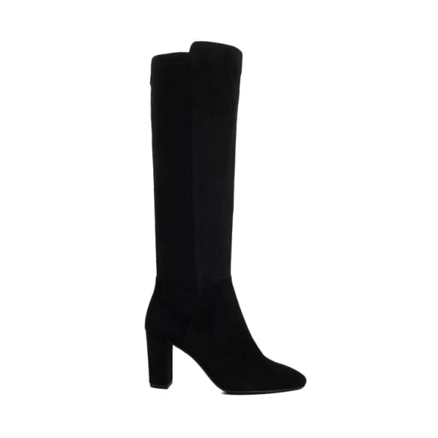 Dune London Womens Sirenaa Knee High Boots Black Fabric female 3 (36)