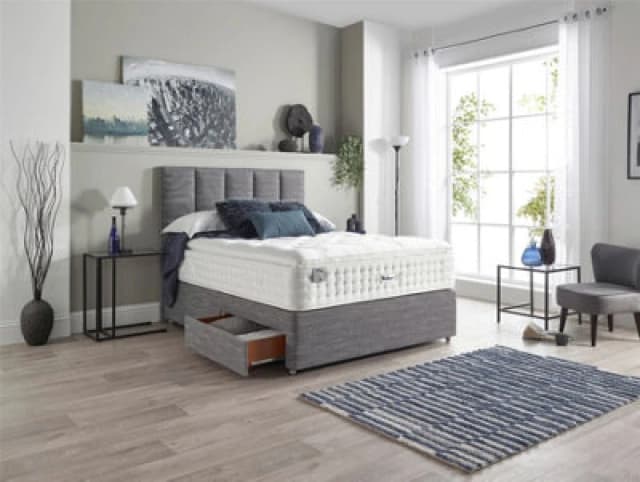 Relyon Chiltern Natural Luxury Pillowtop 2500 Mattress in White Size: Double White Unisex Double