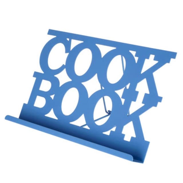 Premier Housewares Black Enamel Cook Book Stand Blue