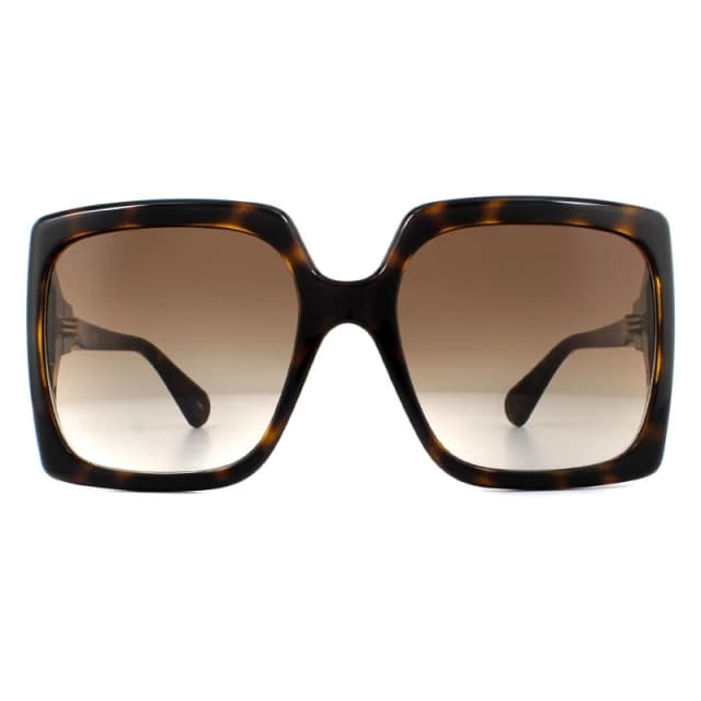 Gucci Square Dark Havana Brown Gradient Sunglasses Brown female