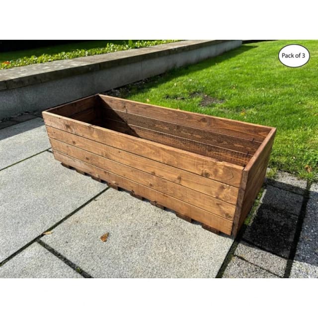 Charles Taylor Multi Pack of 3 - Extra Large Open Berwick Trough - L39.5xW103xH30cm in Light Brown Light Brown Unisex