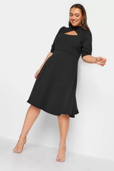 Cut Out Detail Skater Dress