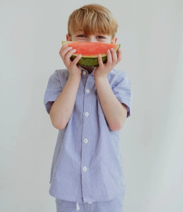 Lilly + Sid Boy's Blue Stripe Woven Shirt Size: 2-3 Years Multicolor Male 2-3 Years