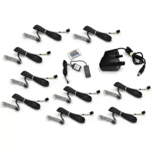 Metal rgb LED Clips Strip Link Bar Light Remote Control Kitchen Cabinet - Lights 9