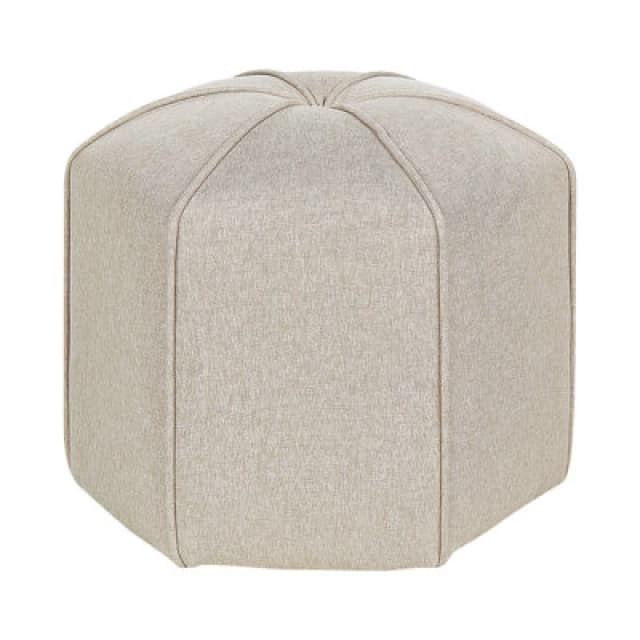 Beliani Pouffe Wishek Faux Linen Beige