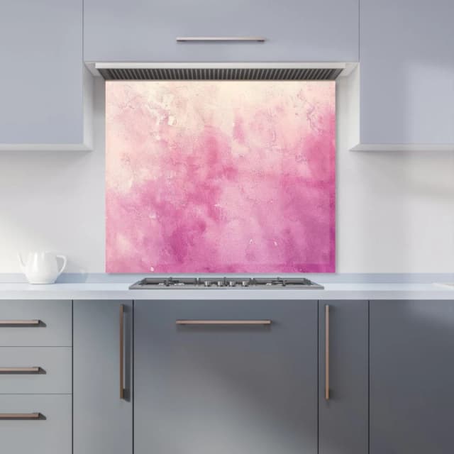 Warren Reed - Designer Pink Textured Effect Kitchen Splashback Size: 600mm x 750mm Pink Unisex 600mm x 750mm