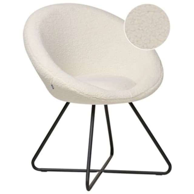 Beliani Dining Chair Floby Ii Boucle Off-White