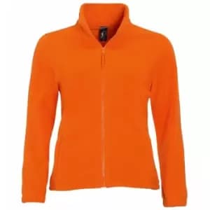 SOLS Womens/Ladies North Full Zip Fleece Jacket (M) (Orange)