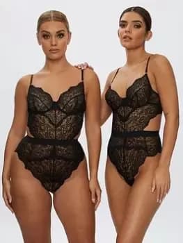 Ann Summers Bodywear Hold Me Tight Body - Black, Size 2XL, Women