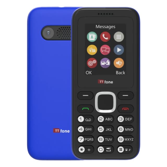 TTfone TTfone TT150 Blue Dual SIM Mobile with USB Cable
