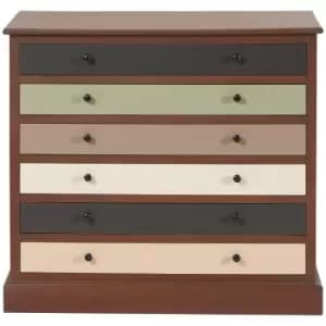 Arezzo 6-Drawer Reclaimed Look Drawer Unit Sage