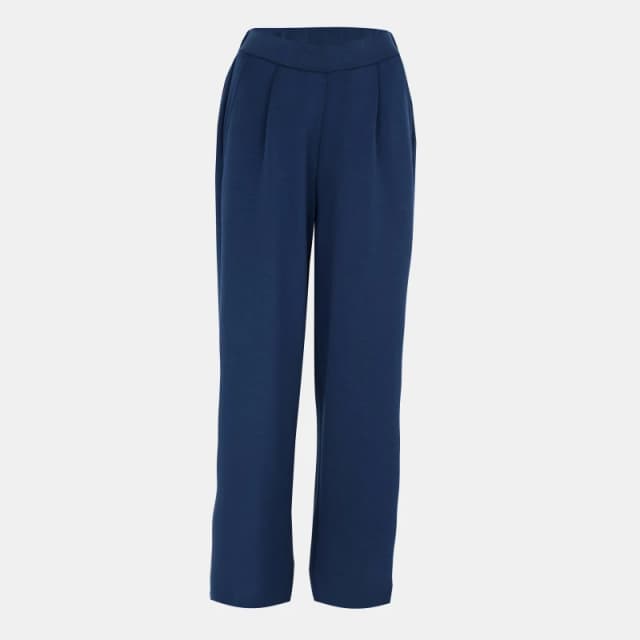 French Connection Womens Wide Leg Trousers Midnight Blue female 14 (L)