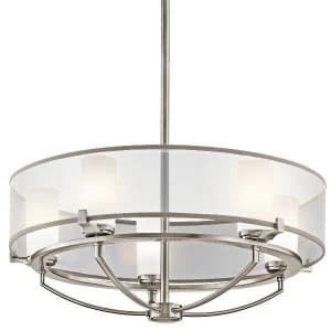 5 Light Pendant Chandelier Light Classic Pewter, G9
