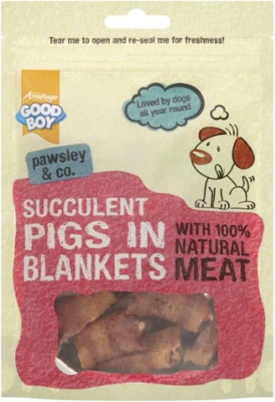 Good Boy Pigs In Blankets 80G Dog Treat Pouches