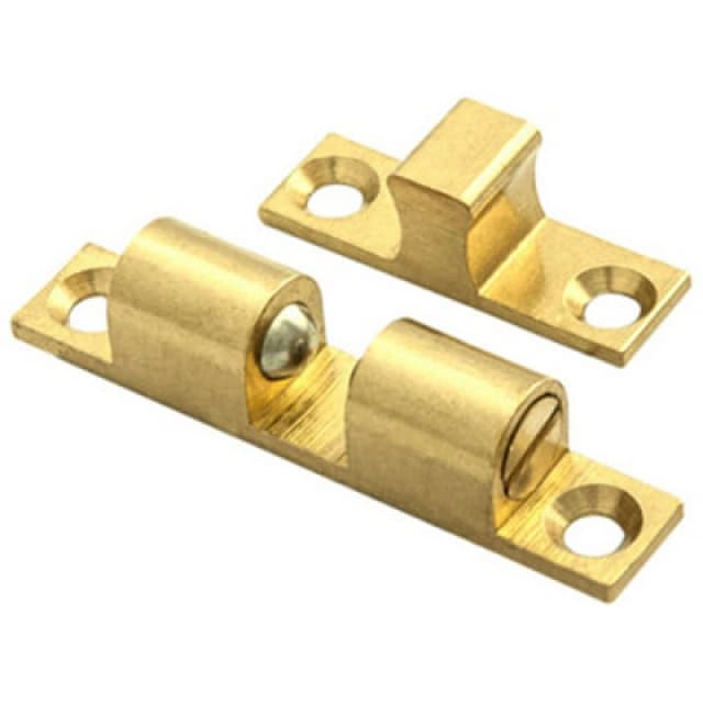 Loops Double Ball Roller Cupboard Catch 60 x 11.5mm 50mm Fixing Centres Self Colour Multi unisex