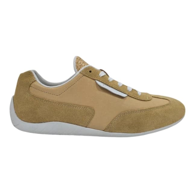 Jack Wills Womens JW Yosemite Suede Lace Up Low-Top Trainers Sand/White female 4 (37)
