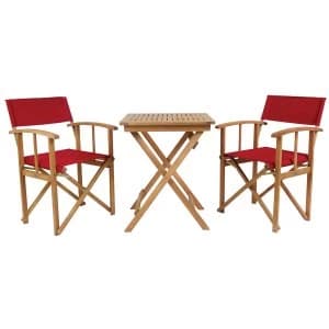 Charles Bentley Hardwood Directors Garden Bistro Set