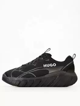HUGO Xeno_runn_nyth Trainers, Black, Size 41, Men