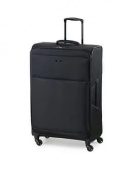 Rock Luggage Ever-Lite Large 4 Wheel Black Suitcase