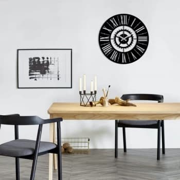 Metal Wall Clock 6 - Black Decorative Metal Wall Clock