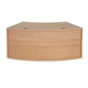 Denver reception 45° curved base unit 1800mm - beech