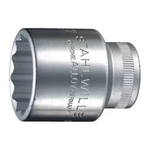 Jeu de cles a douille 50 1/2 po. 12 pans ouv. de cle 27mm longueur 45mm STAHLW