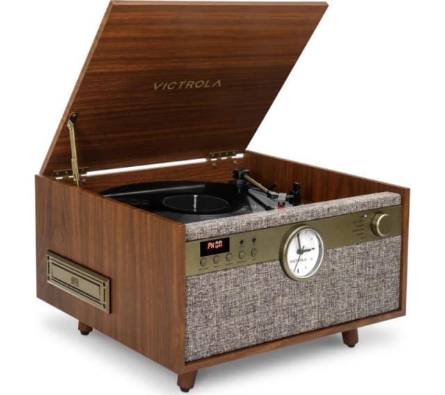 Victrola Century with Clock - Walnut VTA-830SB-WLN-INT