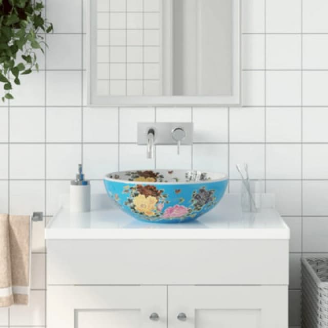 Vidaxl Countertop Basin Multicolour Round 41X14cm Ceramic