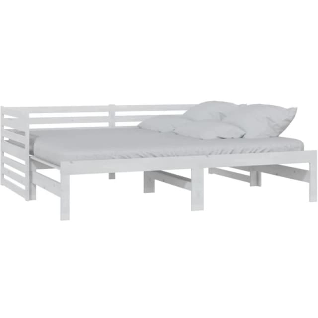 VIDAXL Pull-out Day Bed without Mattress White 2x(90x200)cm Vidaxl 8720286641620