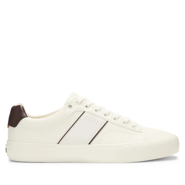BOSS Aiden_Tenn_grltp mens Shoes (Trainers) in White