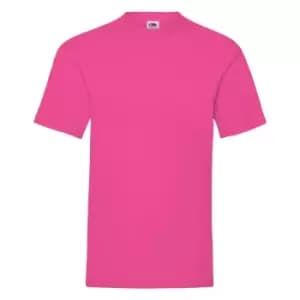 Fruit Of The Loom Mens Valueweight Short Sleeve T-Shirt (S) (Fuchsia)