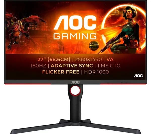 AOC G3 27" Q27G3XMN/BK Quad HD Gaming LED Monitor